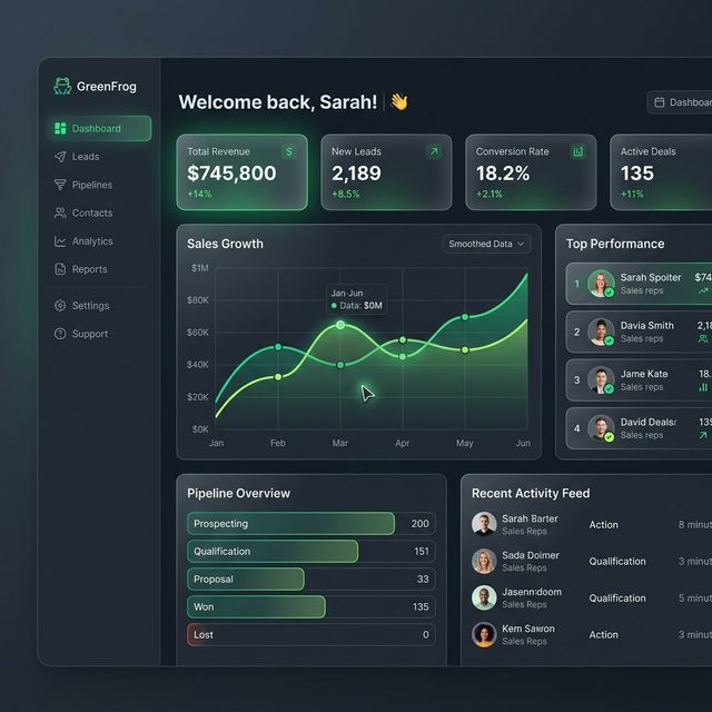 CRM Dashboard Preview